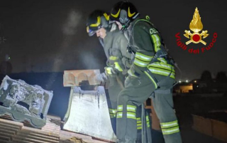 Cigliano - Principio d’incendio, intervento dei Vigili del Fuoco nella serata di sabato