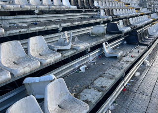 Vercelli - Vandalismi al Silvio Piola durante la finale di Coppa Italia Eccellenza