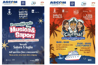 Vercelli accende la notte: sabato 5 luglio torna la White Ascom Night con musica, street food e negozi aperti fino a tardi